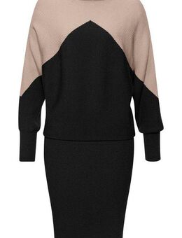 LASCANA Strickkleid in Kontraststrick, Winterkleid