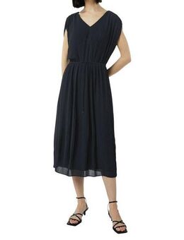 Comma Midikleid ohne Ärmel und mit Kordel