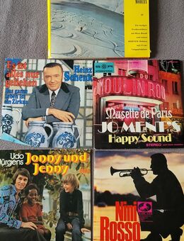 ca. 30 Schallplatten LP´s und Single´s – teils wertvoll - und viele Musikkassetten - Wielenbach