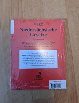 März Niedersächsische Gesetze Textsammlung 113. Ergänzungslieferung Dezember 2019 - Göttingen Zentrum