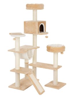 Kratzbaum Knusperhäuschen mit Leiter - beige