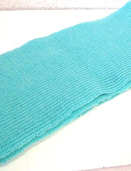 Schal - reine Wolle - aqua / helltürkis - gestrickt - Handarbeit - NEU - Biebesheim (Rhein)