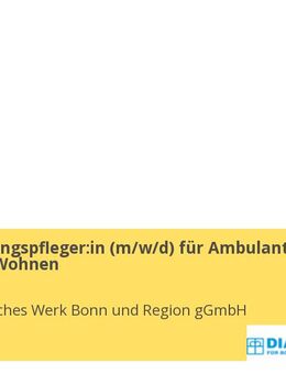Heilerziehungspfleger:in (m/w/d) für Ambulant Betreutes Wohnen - Bonn