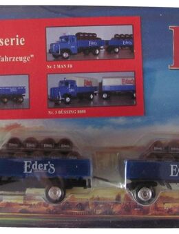 Eder´s & Heylands Nr. - Historische Bierfahrzeuge - MAN F8 LH - Hängerzug Oldie auf Blechschild - Doberschütz