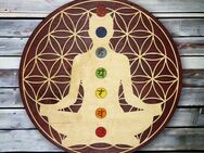 Blume des Lebens mit 7 Chakras | Meditation | Holzschild zum Aufhängen - Ehringshausen