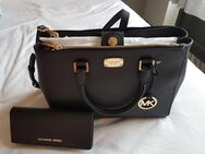 Schwarze Leder-Handtasche "Michael Kors", neu + schwarze Leder-Geldschein-Tasche "Michael Kors", neu - München