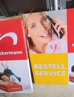 Werbe-Alu-Schild (Neckermann), im Neuzustand aus unserer Sammlung - Simbach (Inn) Zentrum
