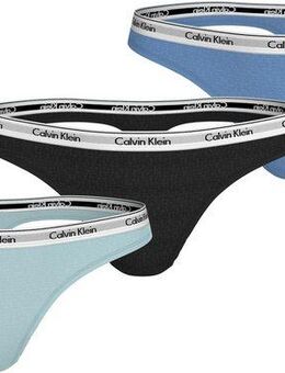 Calvin Klein Underwear Tanga 3 PACK THONG (LOW-RISE) (3-St) String low waist mit Logobund