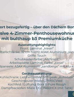 Constance: Lichtdurchflutetes Penthouse mit bulthaup b3 Premiumküche - Bonn