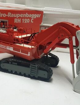 O & K Hydro-Raupenbagger, RH 120 C, Conrad Modell 2771, Baumaschiene in 1:50, in OVP - Bovenden