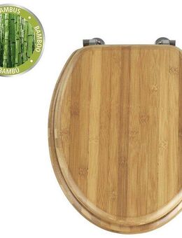 WENKO WC-Sitz Bambus Dunkel (1-St)