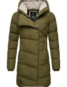 Ragwear Wintermantel Pavla stylischer Winterparka mit Teddyfutter und Kapuze