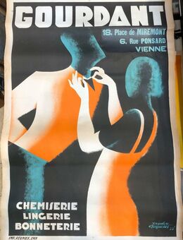 Altes Reklame Plakat Chemiserie Gourdant Original Vintage Poster - Köln