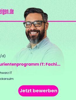 Abiturientenprogramm IT: Fachinformatiker Anwendungsentwicklung + Bachelor Professional IT (m/w/d) - Neckarsulm