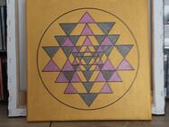 Leinwandbild 15/ Sri Yantra . Acrylbild. Lilaviolett. - Unna