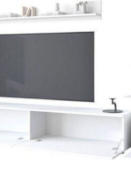 INOSIGN Wohnwand PARIS, Vitrine Türanschlag links/rechts wechselbar, (Komplett-Set, 4-St), grifflose Design, stehend und hängend montierbar
