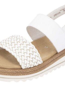 Remonte ELLE-Collection Keilsandalette, Sommerschuh, Sandale, Keilabsatz, mit Flechtbandage im Metalliclook