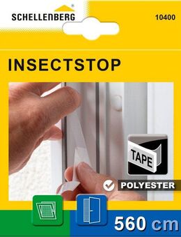 SCHELLENBERG Klett-Klebeband Insektenschutzzubehör, Befestigungsband für Polyester-Fliegengitter (Packung, 1-St) semi-transparent, 5,6 m, in unterschiedlichen Sets erhältlich