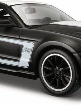 Maisto® Sammlerauto Dull Black Collection, Ford Mustang Boss 302, 1:24, schwarz, Maßstab 1:24, aus Metallspritzguss
