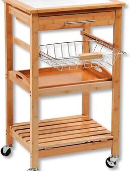 KESPER® Küchenwagen Rollwagen, Fliesen, Bambus, FSC