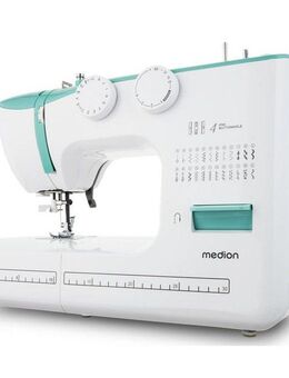 Medion® Freiarm-Nähmaschine SM60 (MD 10689), 60 Stichmuster, Rückwärtstaste, 60 Watt Motorleistung, 24 Programme, automatischer Einfädler, einstellbare Stichlänge und -breite, Nähloch