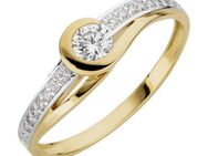 Orolino Fingerring 333/- Gelbgold glanz synth. Zirkonia