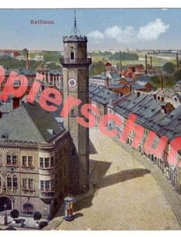 Alte Ansichtskarte „Hof a. Saale – Rathaus“, gel. 1918 - Landsberg