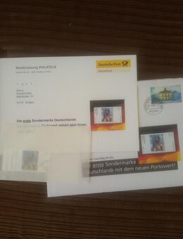 1. Sondermarke Deutschlands mit neuem Portowert Brief komplett - Rodgau
