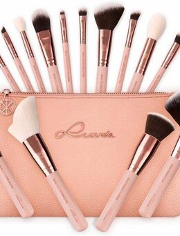 Luvia Cosmetics Kosmetikpinsel-Set Essential Brushes - Rose Golden Vintage, 15 tlg., vegan