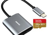 OTG USB 3.0 Typ C, Speicherkartenleser DUAL BENFEI, SD & MicroSD Laufwerke, Sandisk Extreme MicroSDXC 256GB mit einer Datenübertragung von bis zu 200MB/s, inklusive SD-Adapter - Fürth