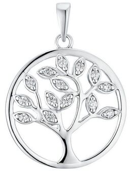 Amor Kettenanhänger Lebensbaum, mit Zirkonia (synth)
