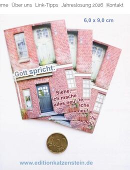 Kühlschrankmagnet Jahreslosung 2025: Verwitterte und renovierte Haustür - Wilhelmshaven