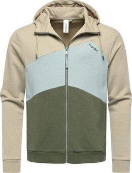 Ragwear Kapuzensweatjacke Wilso Herren Basic Sweatjacke im Colourblocking-Look mit Kapuze