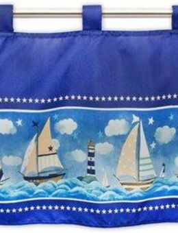 Delindo Lifestyle Gardine Segelboot (1 St), Schlaufen, blickdicht, mit Schlaufenaufhängung, für die Küche