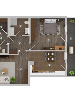 Barrierefreie Erdgeschosswohnung (14) mit Balkon und Pkw-Stellplatz - Grafenwiesen