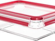Emsa Aufbewahrungsbecher Clip & Close Glas, Glas, Polyprophylen (PP), (2-tlg), 1,3 Liter, rechteckig, Stapelkante, backofengeeignet, auslaufsicher