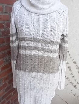 HANDGESTRICKT Da. Pullover Creme Braun Long-Pulli Zopfmuster Raglan M 38/40 - Viersen Zentrum