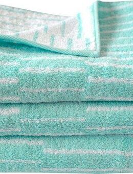Dyckhoff Handtuch Set Cool Mint Panels, Walkfrottier (Set, 3-St), 2 Handtücher (50x100cm), 1 Duschtuch (70x140cm)