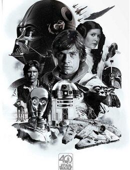 Reinders! Poster Poster Star Wars 40 Jahre, Science-Fiction (1 St)