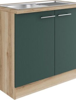 OPTIFIT Spülenschrank Bella Breite 100 cm, mit Edelstahl-Einbauspüle