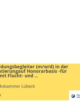 Dozent / Bildungsbegleiter (w/m/d) in der Berufsorientierungauf Honorarbasis -für Menschen mit Flucht- und Migrationshintergrund - Elmshorn