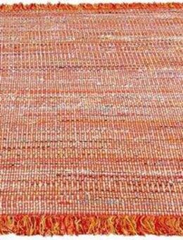 Andiamo Teppich Frida, rechteckig, Höhe: 8 mm, Handweb Teppich, Fleckerl, reine Baumwolle, handgewebt, mit Fransen