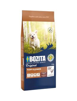 Bozita Original Puppy & Junior mit Huhn - Weizenfrei Hundefutter - Sparpaket: 2 x 12 kg