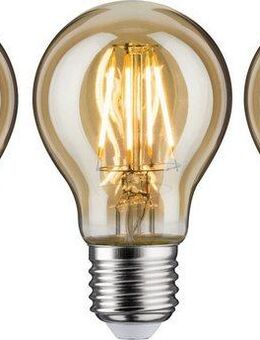 Paulmann LED-Leuchtmittel 3er Set 4,7 W AGL E27 gold, E27, 3 St., Warmweiß, 2500 Kelvin