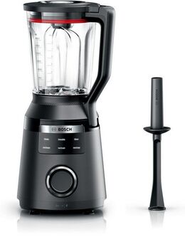 BOSCH Standmixer VitaPower Serie 6 MMBD665B1, Hochleistungsmixer, 45.000 rpm, schwarz, 1800 W, 2l, 6 Automatikprogramme inkl heiße Suppe, Stopfer, Sicherheitsdeckel