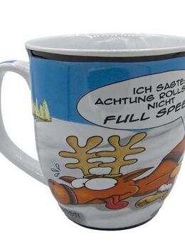Lustiger Kaffeebecher Full Speed Hösti Becher Weihnachtstasse, Weihnachtsbecher, Weihnachtsmann - Berlin