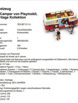 VW T1 Camper von Playmobil Heritage Kollektion *Borgmann* - Krefeld