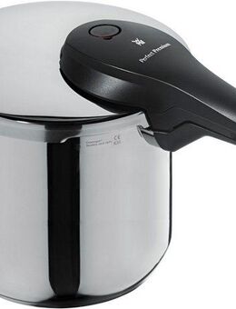 WMF Schnellkochtopf Perfect Premium, 6,5 Liter Dampfkochtopf, Edelstahl, All-in-One-Bedienknopf, Kochanzeige, Sicherheitssystem