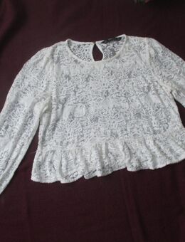 NEU * Boho- Romantik * Blumen * Blüten * Flower * Lace Spitzen * Volant * Baby- Doll * Tunika * Bluse "ZARA BASIC COLLECTION" Gr. 38- 40/ S- M * cremè * ercù * - Riedlingen