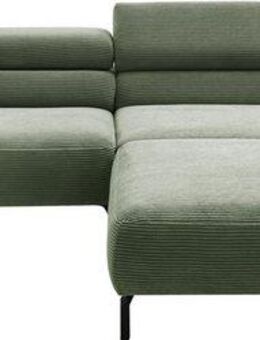 Places of Style Ecksofa Antonelli, L-Form, inkl. Kopfteilverstellung, Breite 312 cm, mit elektrischer Sitztiefenverstellung, in Cord, oliv
